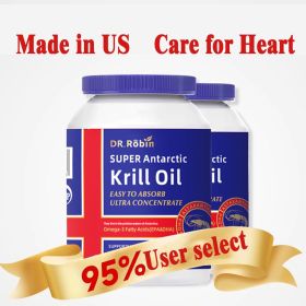 (2 Packs)Dr. Robin's Super Antarctic Krill Oil,Omega 3 EPA DHA Supports Heart & Overall Health (classify: 120count)