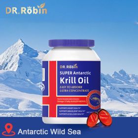 Dr Robin Super Krill Oil  Softgels 60 Capsules Rich In Omega 3 EPA And DHAPhospholipids And Astaxanthin High Concentration  For Men And Women (Option: One)